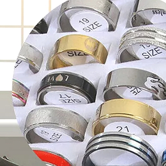 Iridescent Multi-Color Stackable Ring Set - Picture 6 of 6